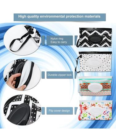 Reusable Baby Wet Wipe Dispenser 4-Pack | Eco-Friendly Portable Travel Holder Case - Buy Online on GoSupps.com
