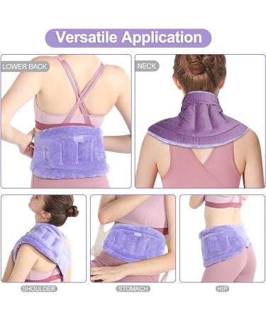 SuzziPad Microwavable Heating Pad for Back Pain Relief - Lumbar, Waist, Stomach, Neck, Shoulders - Moist Heat Wrap for Cramps - Warm/Cold Compress - Buy Online on GoSupps.com