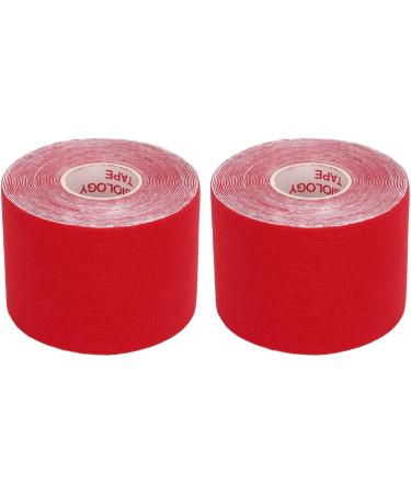 Athletic Kinesiology Tape Cuttable Breathable Sport Recovery Tape 5cm Width for Fitness (Red) - Buy Online on GoSupps.com