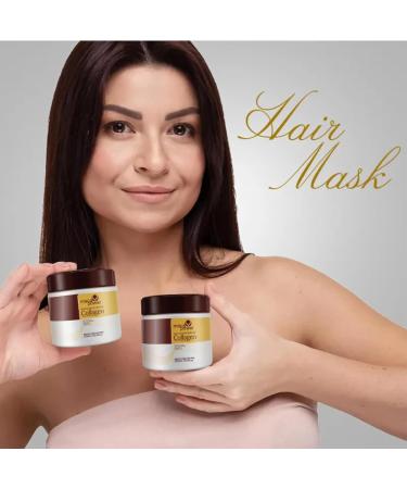 Collagen Hair Treatment - Deep Repair Conditioning Argan Oil Mask for Dry Damaged Hair | 16.90 oz (500ml) | All Hair Types - Buy Online on GoSupps.com