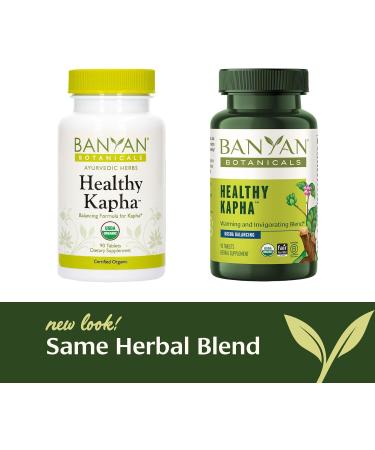 Banyan Botanicals Healthy Kapha Organic Herbal Tablets for Balancing Kapha Dosha Warming & Invigorating* 90 Tablets Non-GMO Sustainably Sourced Vegan - Buy Online on GoSupps.com
