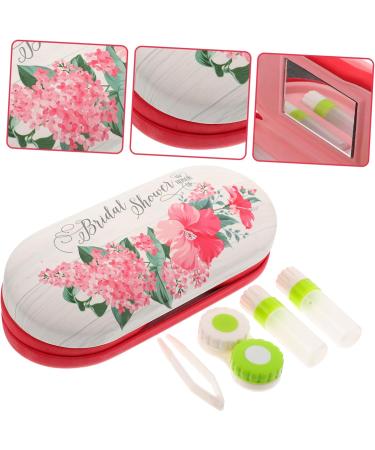 Homsfou Double-Layer Glasses Case - Travel Lens Storage Box PU Leather Red | Organizer for Glasses & Lenses - Ideal for Home & Travel - Buy Online on GoSupps.com