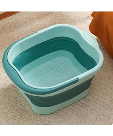 Foot Spa Basin Foldable Foot Bath Bowl Collapsible Foot Soak Basin with Handle Multifunction Bucket for Car Washing Fishing Hiking Blue + Green - Buy Online on GoSupps.com