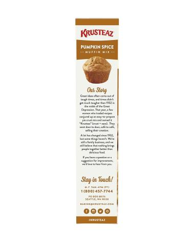 Krusteaz Pumpkin Spice Muffin Mix 15 OZ Box - Pack of 3 | Premium Quality Ingredients - Buy Online on GoSupps.com