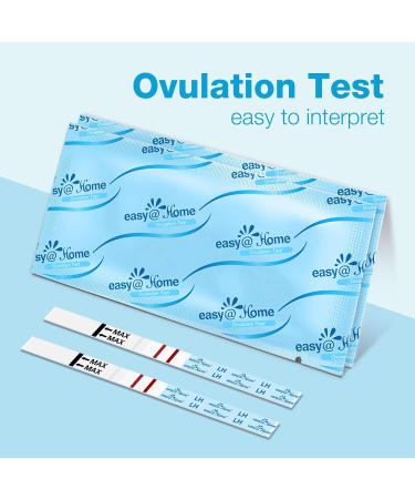 Easy Home Ovulation Test Strips - 50 Accurate Predictor Kits with Urine Cups | Track Fertility with Premom APP - International Shipping Available - Buy Online on GoSupps.com