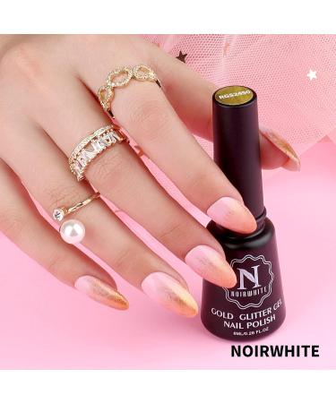 Noirwhite Gel Nail Polish Gold Glitter Gel Nail Polish Set Soak-Off UV LED 6 Colors Sparkly Gold Pink Brown Gel Polish Professional Starter Kit Salon DIY at Home Nail Art Manicure Decoration Gifts for Women Gold 1 - Buy Online on GoSupps.com