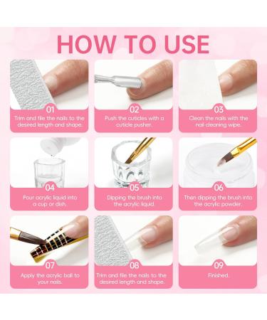 Acrylic Liquid Monomer for Acrylic Powder 120ml Professional Acrylic Nail Liquid for Acrylic Nails Extension Acrylic Nail Extension Carving A01-005 - Buy Online on GoSupps.com