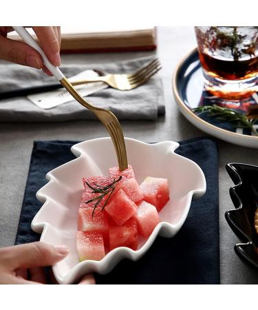 Fruit TrayCeramic Leaf-Shaped Western Plate Kitchen Tableware Irregular Dessert Plate Household Fruit Storage Plate Kitchenware (Color : Black) - Buy Online on GoSupps.com