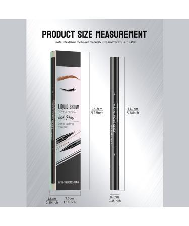 Microblading Eyebrow Pencil Curved Eyebrow Pen 2 in 1 Ended Microblading Eyebrow Pen with Fork Tip and Brush Tip Long-Lasting Sweat Resistance For Natural Makeup All Day (Dark brown) - Buy Online on GoSupps.com
