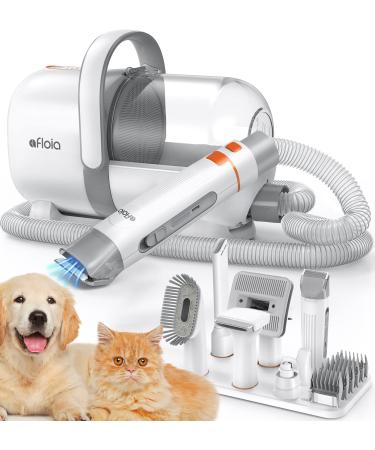 Afloia Dog Grooming Kit with Vacuum Dog Clippers Suction 99% Pet Hair Professional Pet Grooming Kit with 7 Proven Tools for Shedding Grooming Cat Dog Grooming Vacuum Kit 1.5L