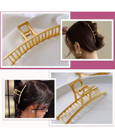 4 Pack Hair Clips Larger Metal Hair Claw Clips Nonslip Elegant Alloy Golden Claw Clips for Thick Hair Women Hair Accessories for Women Girl - Buy Online on GoSupps.com