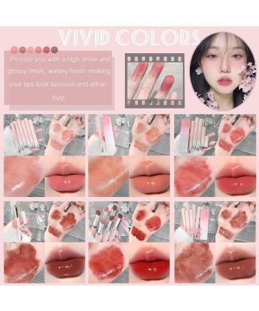 Shop 6 Colors Jelly Glossy Lipstick - Hydrating Long Lasting & Waterproof Lip Gloss Set - Buy Online on GoSupps.com