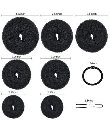 Donut Bun Maker Set - 7pcs Hair Bun Makers, 5 Elastic Bands & 20 Pins - Perfect for Stylish Hair Buns - Buy Online on GoSupps.com