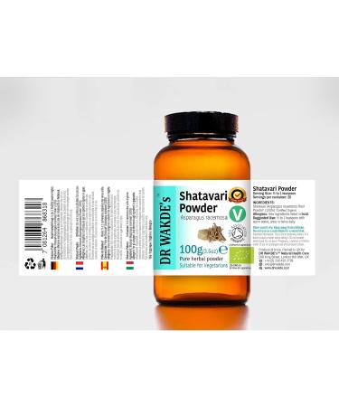 Organic Shatavari Powder - 100g | Pure Raw & Dried | Vegan Ayurvedic Herb | Dr. Wakde's | Same Day Dispatch - Buy Online on GoSupps.com