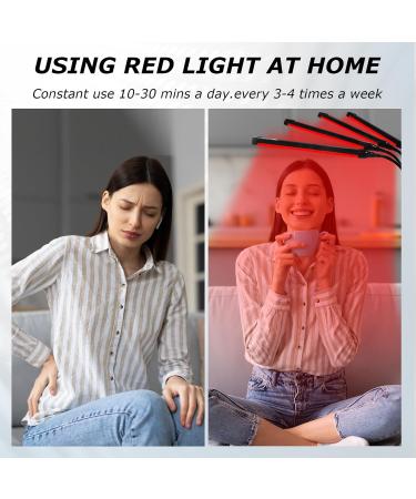 Shyineyou Red Light Lamp 180LEDs 660&850 Infrared Light Lamp with Stand(15"-60") Deep Red Light Lamp for Home/Office Use - Buy Online on GoSupps.com