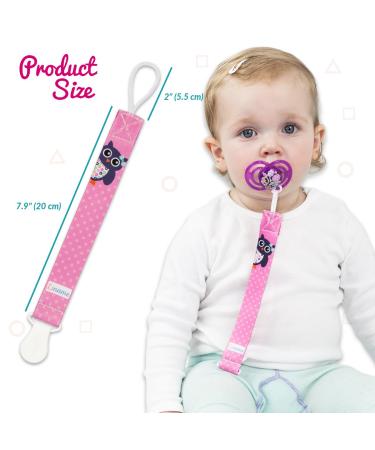 Liname Neutral Pacifier Clip - 3 Pack for Boys & Girls - Baby Binky Holder - Spring Flowers Design - Buy Online on GoSupps.com