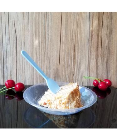100PCS Eco-Friendly Small Disposable Spork | Durable Clear Plastic Sporks for School Lunch & Parties - Buy Online on GoSupps.com