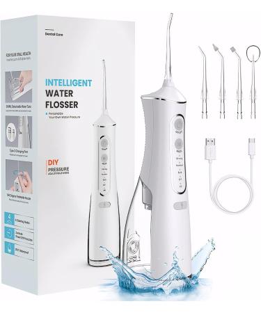 Water Dental Flosser - Portable Rechargeable Oral Irrigator | 4 Modes IPX7 Waterproof Teeth Cleaning Tool for Home & Travel - Buy Online on GoSupps.com