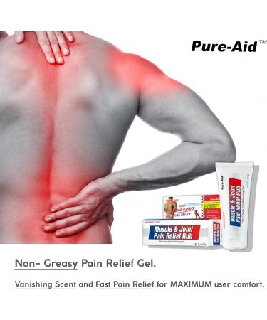 Pure-Aid Muscle & Joint Pain Relief Rub 2oz (4pk) - Fast Relief from Arthritis, Backache, Muscle & Joint Pain - Non-Greasy Cream - Buy Online on GoSupps.com