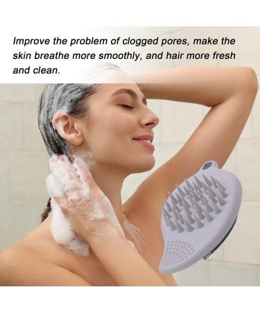 Face Scrubber Double Side Silicone Face Scrub Brush Manual Skin Care Scalp Brush Multi-Use Handheld Scrubber Light Gray - Buy Online on GoSupps.com