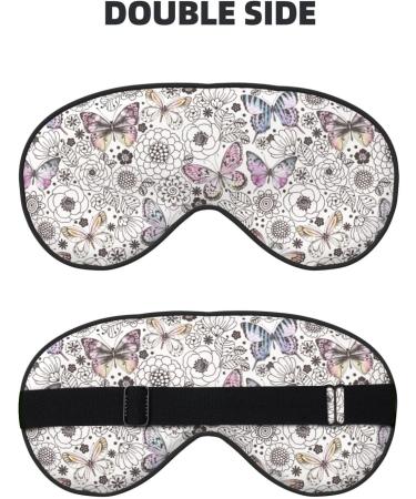Vintage Butterflies Sleep Mask | Adjustable Double-Sided Eye Mask | Soft Eye Covers for Perfect Shading & Reduced Eye Edema - International Shipping Available - Buy Online on GoSupps.com
