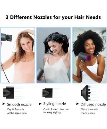 Jooayou Professional 2000W Hair Dryer with Negative Ions, Diffuser, 2 Speeds, 3 Heat Settings & Cool Button - Buy Online on GoSupps.com