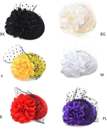 amangul Teenagers Hair Clip with Flower Decor Top Hat Shape Hairpin Colorful Hair Clip for Taking Photo Hairpins for Woman Girl(Red) - Buy Online on GoSupps.com