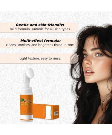  Hppsctink Turmeric Facial Cleansing Foam 60ml: Deep cleanses lightens acne marks nourishes and brightens the skin - Buy Online on GoSupps.com