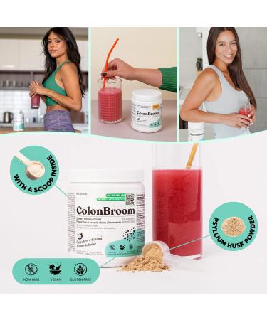 ColonBroom Psyllium Husk Powder - Colon Cleanser for Constipation & Bloating Relief Gut Health - Vegan Gluten-Free Non-GMO Fiber Supplement (60 Servings) - Buy Online on GoSupps.com