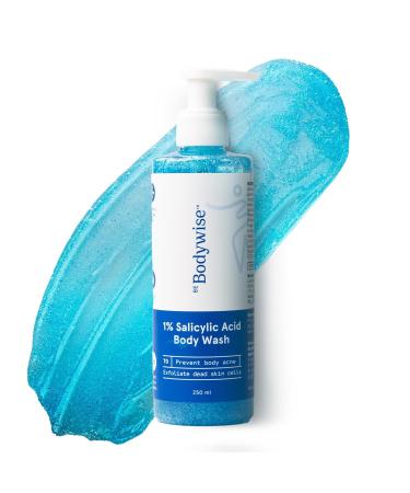 Be_Body.wise 1% Salicylic Acid Body Wash Shower Gel | Prevents Body Acne Bumpy skin Exfoliates & Deep cleanses skin | Paraben & SLS free | Suitable for all skin types | 250ml