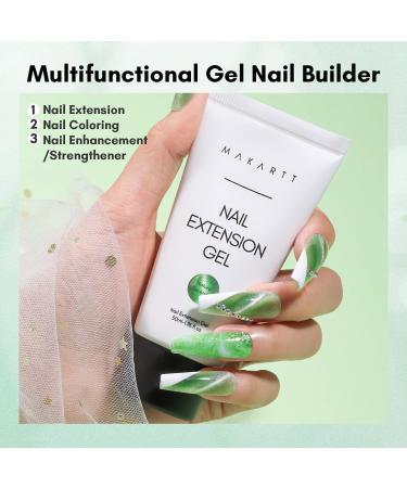 Makartt Cat Eye Poly Nail Gel 50ML Builder Gel - White Pink Nude Clear Rosy for Nail Extensions | Technician Starter DIY Salon Design - Buy Online on GoSupps.com