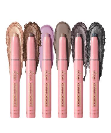 Eyeshadow Stick Eye Brightener Crayon Shimmer Pigmented Formula Smudge-Proof Long-Lasting Application for Daughter Coworkers Girls Friends Family Use