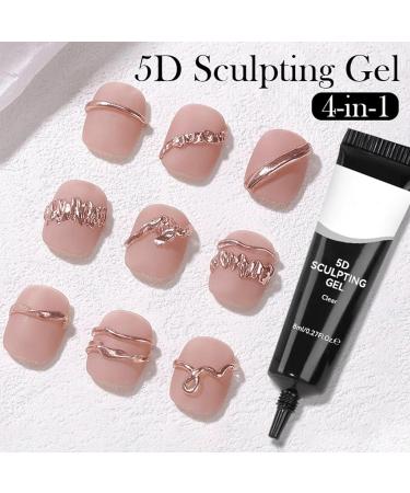  Humdcdy 5D Nail Sculpting Gel Clear Nail Modeling Gel | Clear Manicure Supplies for Beginners Women and Events - Buy Online on GoSupps.com