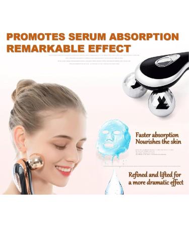 3D Metal Plating Face Massager Roller - Anti-Aging Facial Roller for Wrinkles Lifting & Puffiness Reduction - Skin Tightening Massager Tool - Buy Online on GoSupps.com