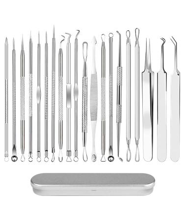 iSmartPart 20Pcs Blackhead Remover Tools  Pimple Popper Tool Kit  Acne Whitehead Blemish Comedone Extractor for Face Nose  Professional Stainless Pimple Acne Removal Tool Set - Buy Online on GoSupps.com