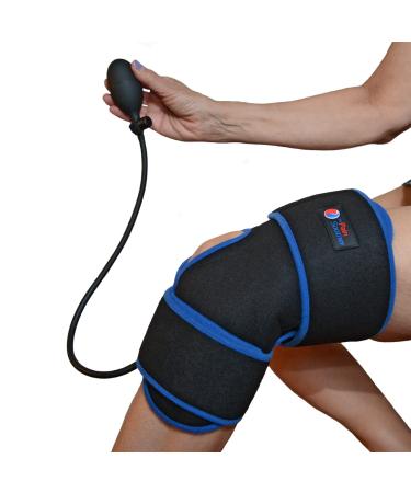 Compression Ice Pack for Knee - Cold Therapy for After Knee Surgery and Pain Relief Inflatable Brace with Air Pump for Joints FSA or HSA Eligible Scroll Down to Bundle with X-tra Gel Pack