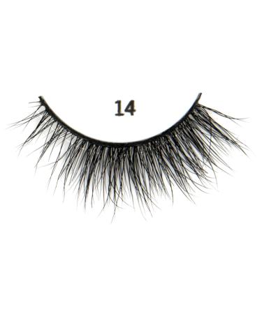MIZ LASH 3D Mink Eyelashes - Reusable Dramatic Fluffy Natural Strip Lashes #14 | Handmade Faux Eyelash Extensions | International Shipping Available - Buy Online on GoSupps.com