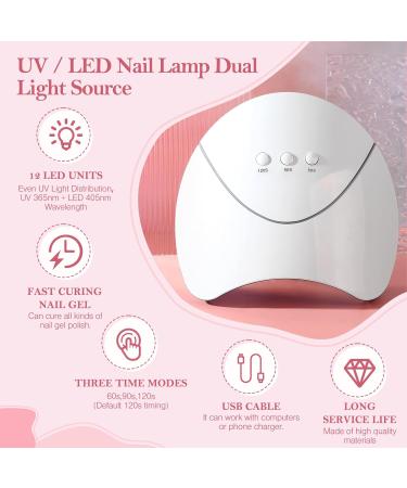 Gel Nail Polish Kit with U V Light and Drill Starter Kit 10pcs Gel Polish and 3PC Poly Extension Gel Glitter Nail Rhinestones Decoration Powders Stickers Gel Manicure Kit at Home Gifts for Women - Buy Online on GoSupps.com