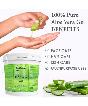Oxy Naturals Aloe Vera Gel Cruelty Free and Vegan - Cooling Soothing and Moisturising for All Types Skin & Hair 1Kg 1 kg (Pack of 1) - Buy Online on GoSupps.com