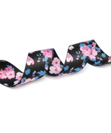 Suredoo Adjustable Nylon Dog Collar for Small & Medium Dogs | Soft & Comfortable | Pink Blue Flower | Fits Neck 25-40 cm - Buy Online on GoSupps.com