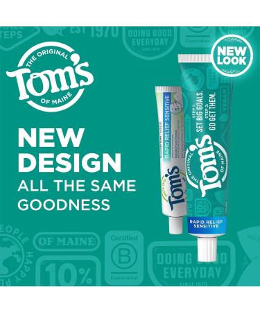 Buy Tom's of Maine Rapid Relief Sensitive Natural Toothpaste - 4 oz Pack of 3 | International Shipping Available - Buy Online on GoSupps.com