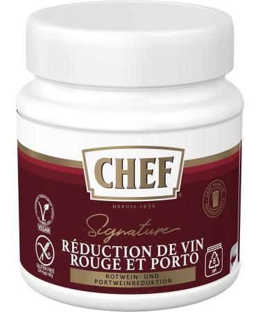 CHEF R duction de Vin Rouge et Porto - En P te - Avec chalote - Id al pour Sauce Cuisson Longue Assaisonnement - Gain de temps en Cuisine - Aide Culinaire Fonds Fumet - Pot de 580g Vin Rouge et Porto 580g - Buy Online on GoSupps.com