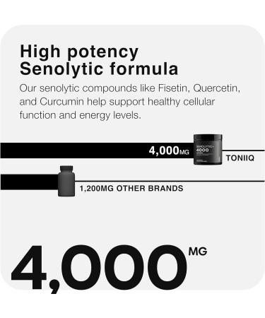 Fisetin Supplement Senolytic Supplement Ultra High Potency 4,000mg with Quercetin Curcumin 97% Apigenin & Milk Thistle High Strength Blend Third-Party Lab Tested 6 Month Supply - Buy Online on GoSupps.com