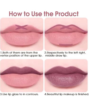 Xumann 2PCS Lip Liner and Lipstick Set Matte Long Lasting 24 Hour Waterproof Non-Stick Cup Nude Lip Kits - Buy Online on GoSupps.com