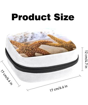 Sanitary Napkin Storage Bag | Period Tampon Makeup Pad Pouch | Starfish Beach Landscape Color3554 - Buy Online on GoSupps.com