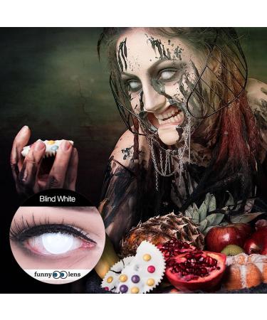 Buy White Daily Contact Lenses - Fun 1-Day Blind White for Cosplay Carnival & Halloween | Top Quality & Easy to Use - International Shipping Available - Buy Online on GoSupps.com