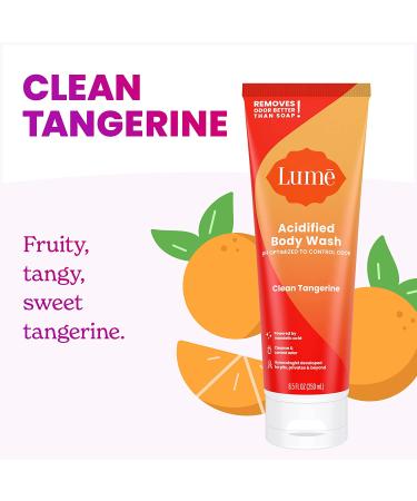 Lume Acidified Body Wash - 24 Hour Odor Control - Clean Tangerine Scent - Moisturizing Formula - SLS & Paraben Free - 8.5oz - Safe for Sensitive Skin - Buy Online on GoSupps.com