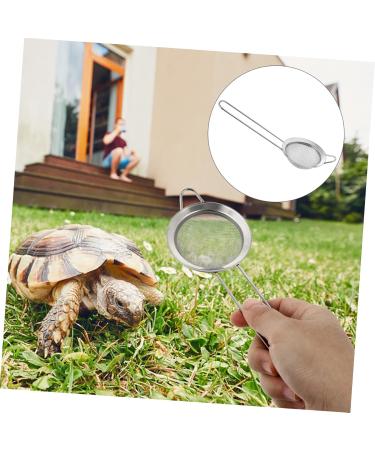 GANAZONO 6 Pcs Reptile Sand Shovel Reptichip Strainers Fine Mesh Pet Poo Shovel Silver Stainless Steel 20X7X3CMx3pcs Silverx3pcs - Buy Online on GoSupps.com