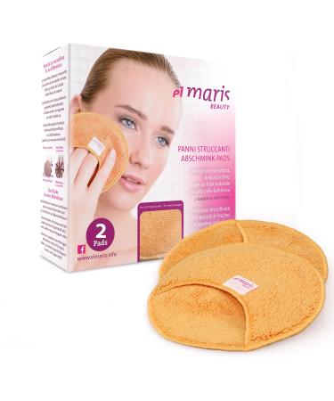 Elmaris Washable make-up remover pads for face and eyes MakeUp only with water for all skin types Travel Friendly 2 Pads