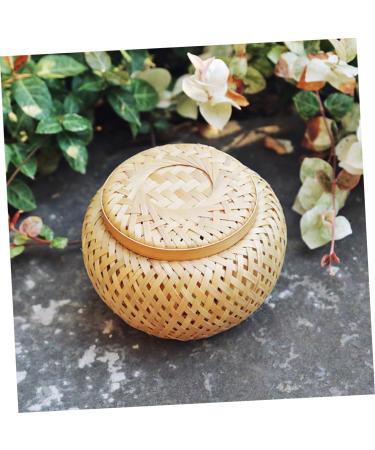 Cabilock Flower Tea Basket Containers for Food Tea House Basket Household Storage Rack Weaving 10X10X8CM As Shown - Buy Online on GoSupps.com